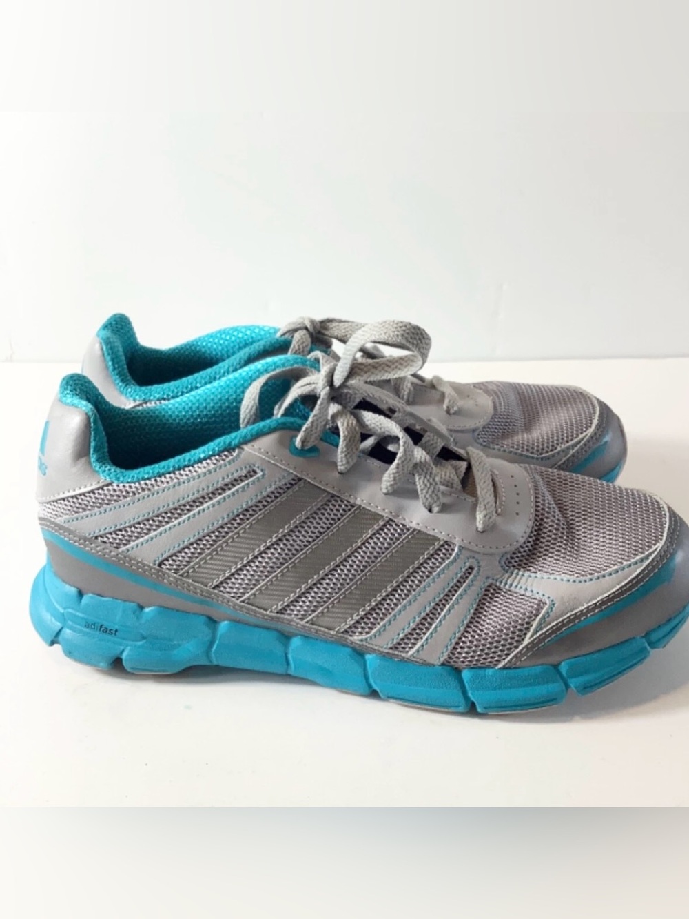 Adidas adiFast K Gray/Teal Running Shoes Sneaker G62321 - Size  Women 6